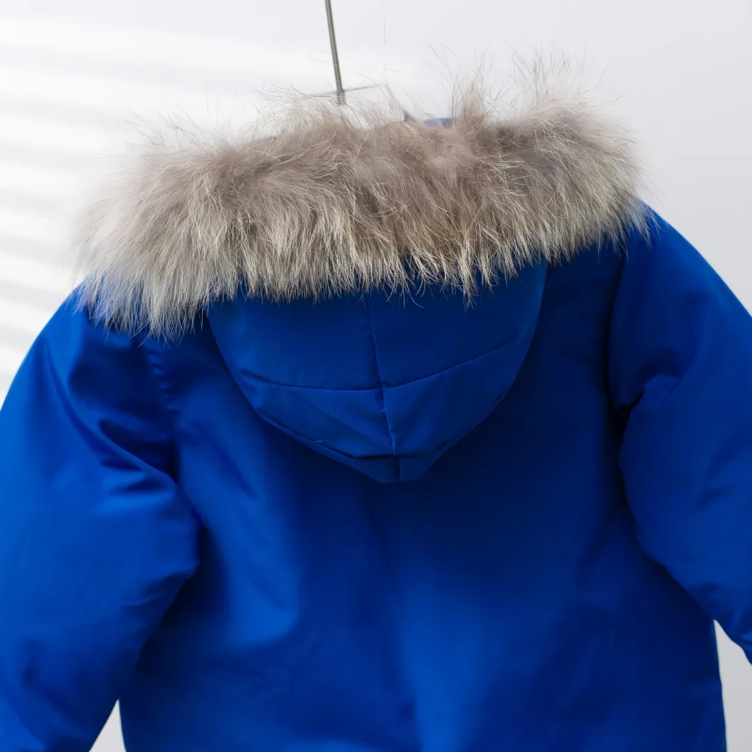 P660 CANADA GOOSE丨Canada Goose C08 children's clothing, children's hooded down jacket Color: sky blue Size: 110-160